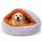 Soft Plush Pet Cave Bed for Dogs & Cats | Hooded Donut Cozy Sleeping Bed