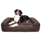 Pet Bed With Soft Fabric & Machine Washable (Brown)