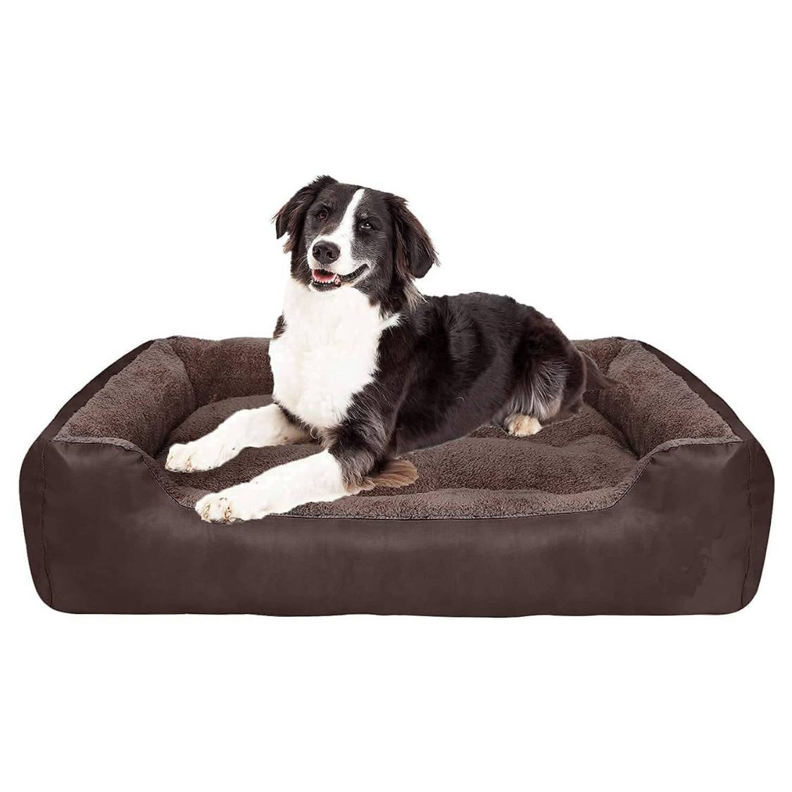 Pet Bed With Soft Fabric & Machine Washable (Brown)