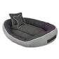 Pet Bed With Soft Fabric & Machine Washable (Gray) With Extra Cushion